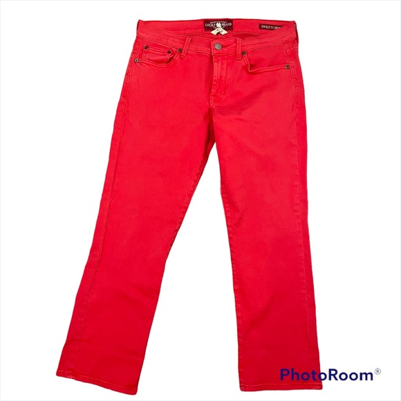Lucky Brand Red Sweet N' Crop Pants Women's 4 x 27 - Picture 3 of 10